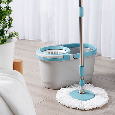 可拆式双驱动甩水拖把